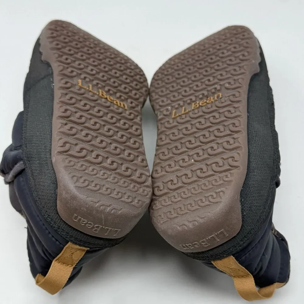LL Bean Mountain Classic Quilted Ankle Boots II Mens 12 M Black Mesh Comfort